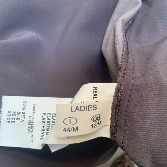 FABIANA FILIPPI Gray/Taupe Suede Sleeveless Dress - Picture 11 of 13